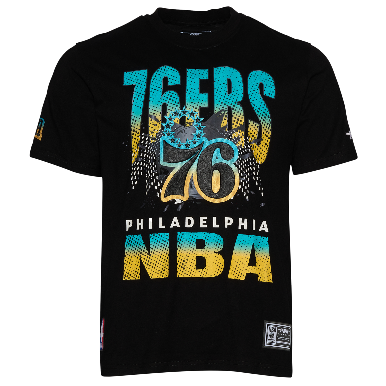 Pro Standard 76ers Electric Blue S/S Flex T-Shirt - Men's - Carolina/Black