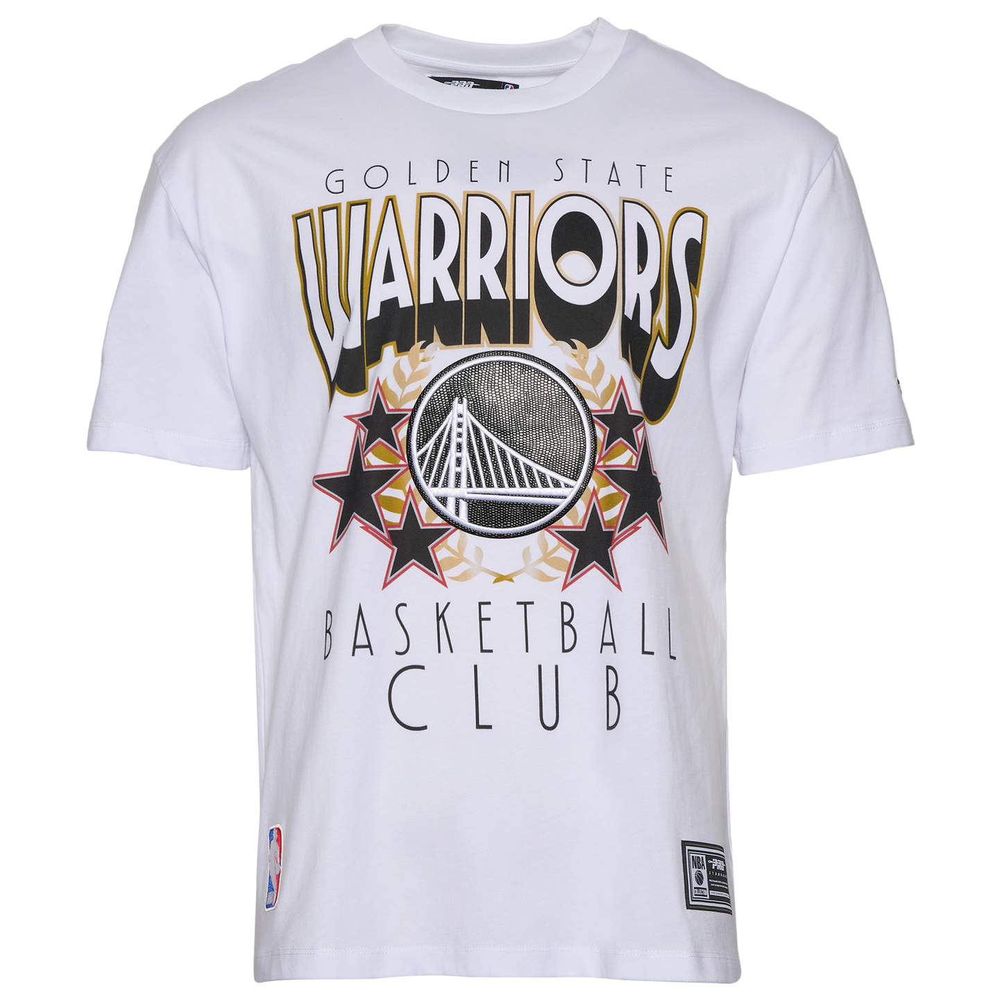 Pro Standard GSW Empire Pro Drop Shoulder T-Shirt - Men's - White/Multi