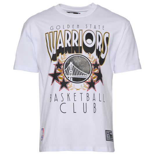 Pro Standard GSW Empire Pro Drop Shoulder T-Shirt - Men's - White/Multi
