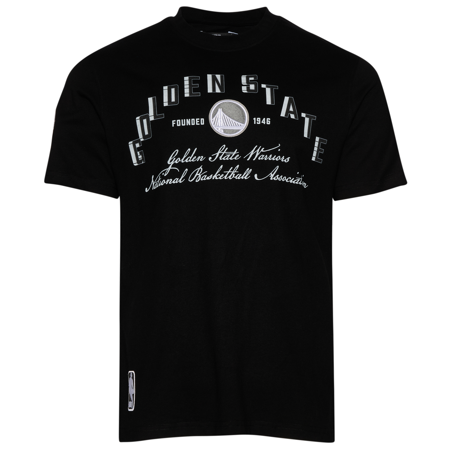 Pro Standard Golden State Warriors Black Cat S/S Flex T-Shirt - Men's - Black/Black