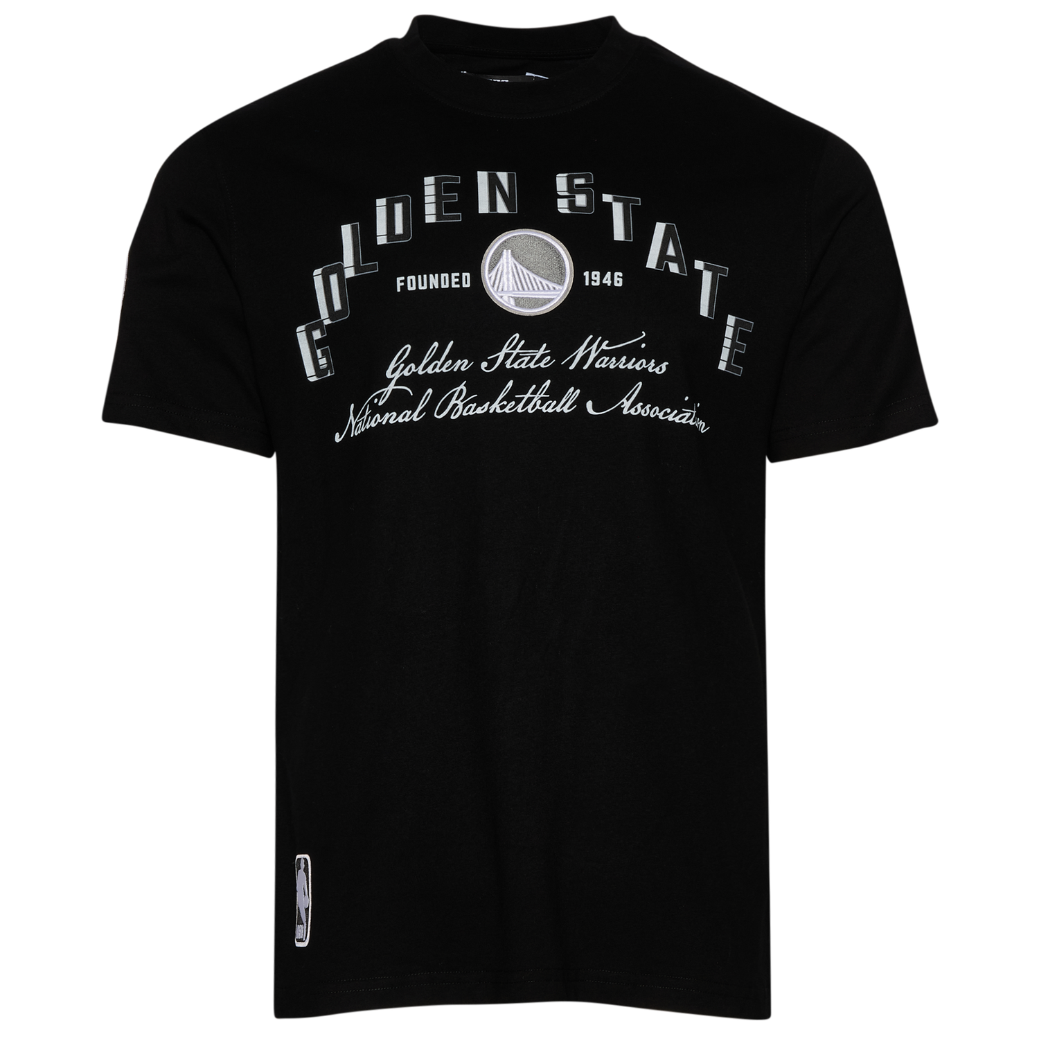 Pro Standard Golden State Warriors Black Cat S/S Flex T-Shirt - Men's - Black/Black
