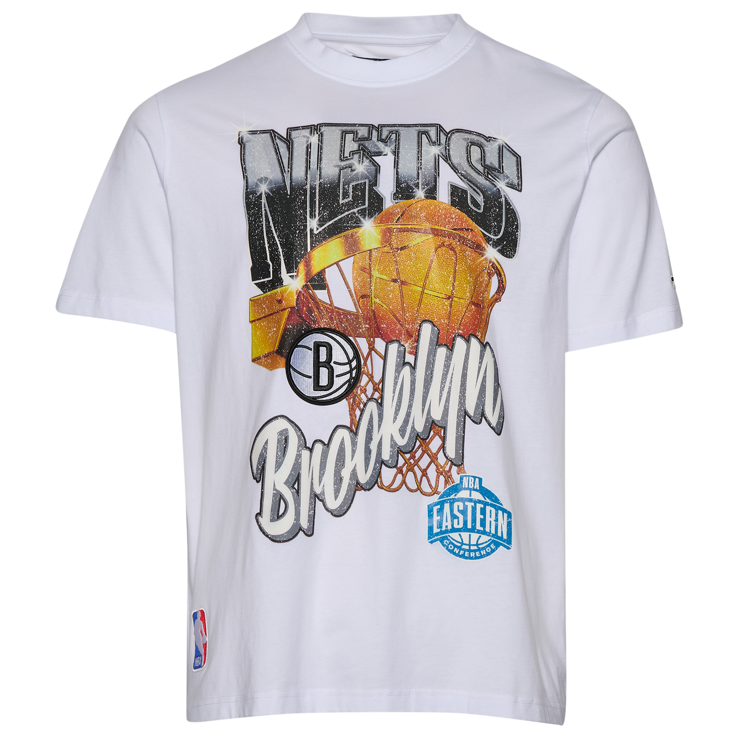 Pro Standard Nets Gold Hoops Short Sleeve Flex T-Shirt - Men's - White/Multi