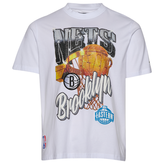 Pro Standard Nets Gold Hoops Short Sleeve Flex T-Shirt - Men's - White/Multi