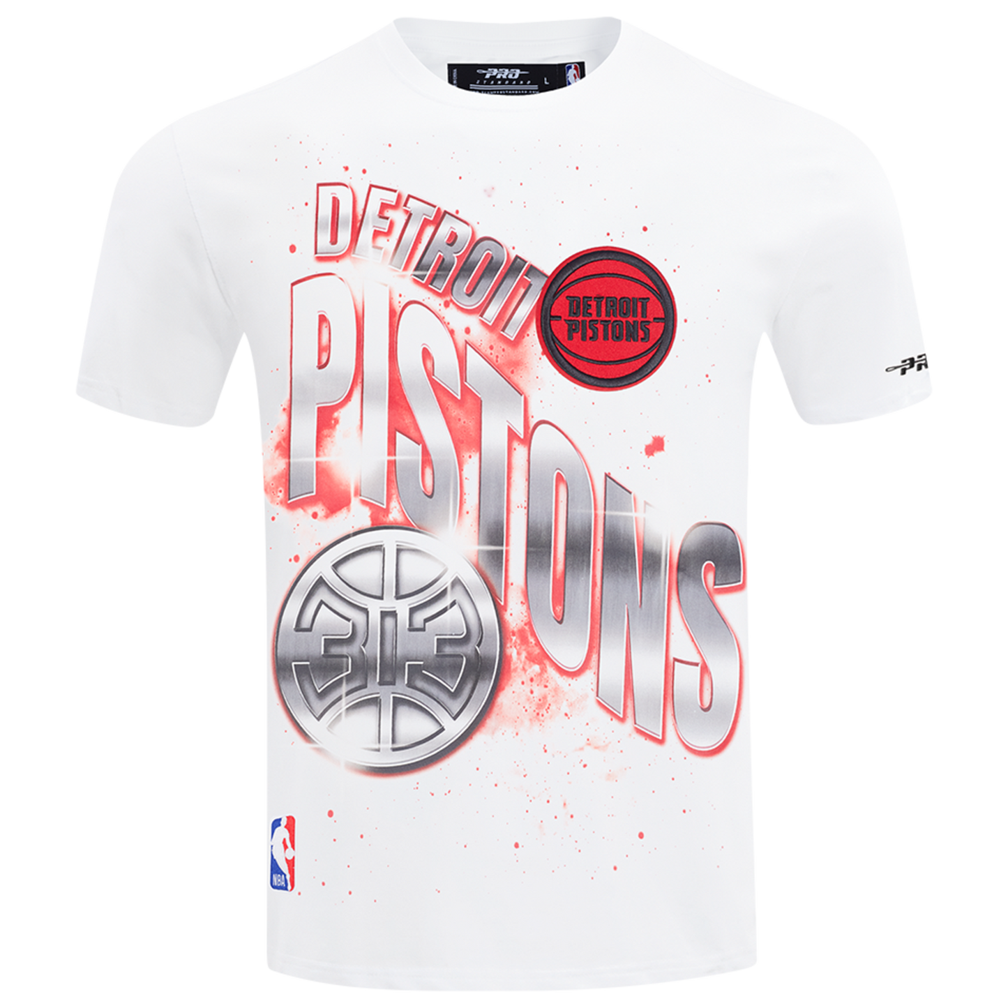 Pro Standard Pistons Red Chrome FC SS Flex T-Shirt - Men's - White