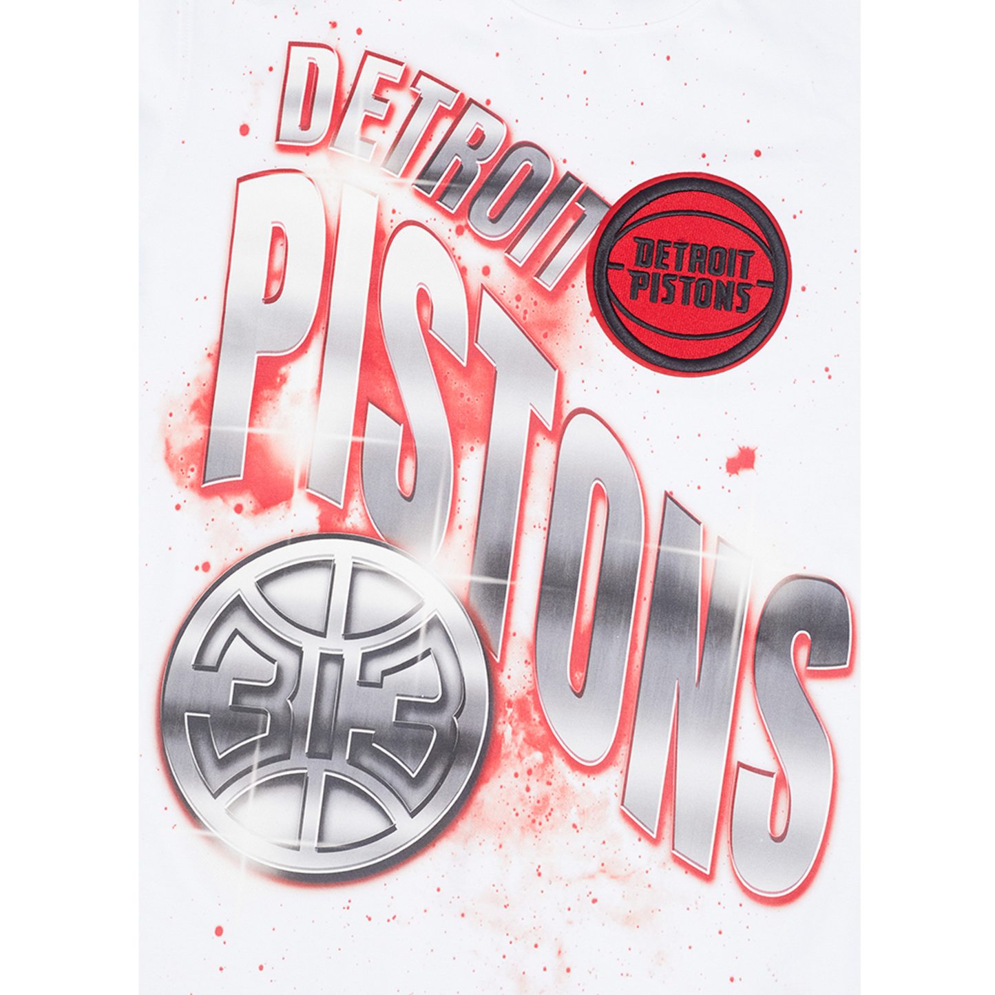 Pro Standard Pistons Red Chrome FC SS Flex T-Shirt - Men's - White