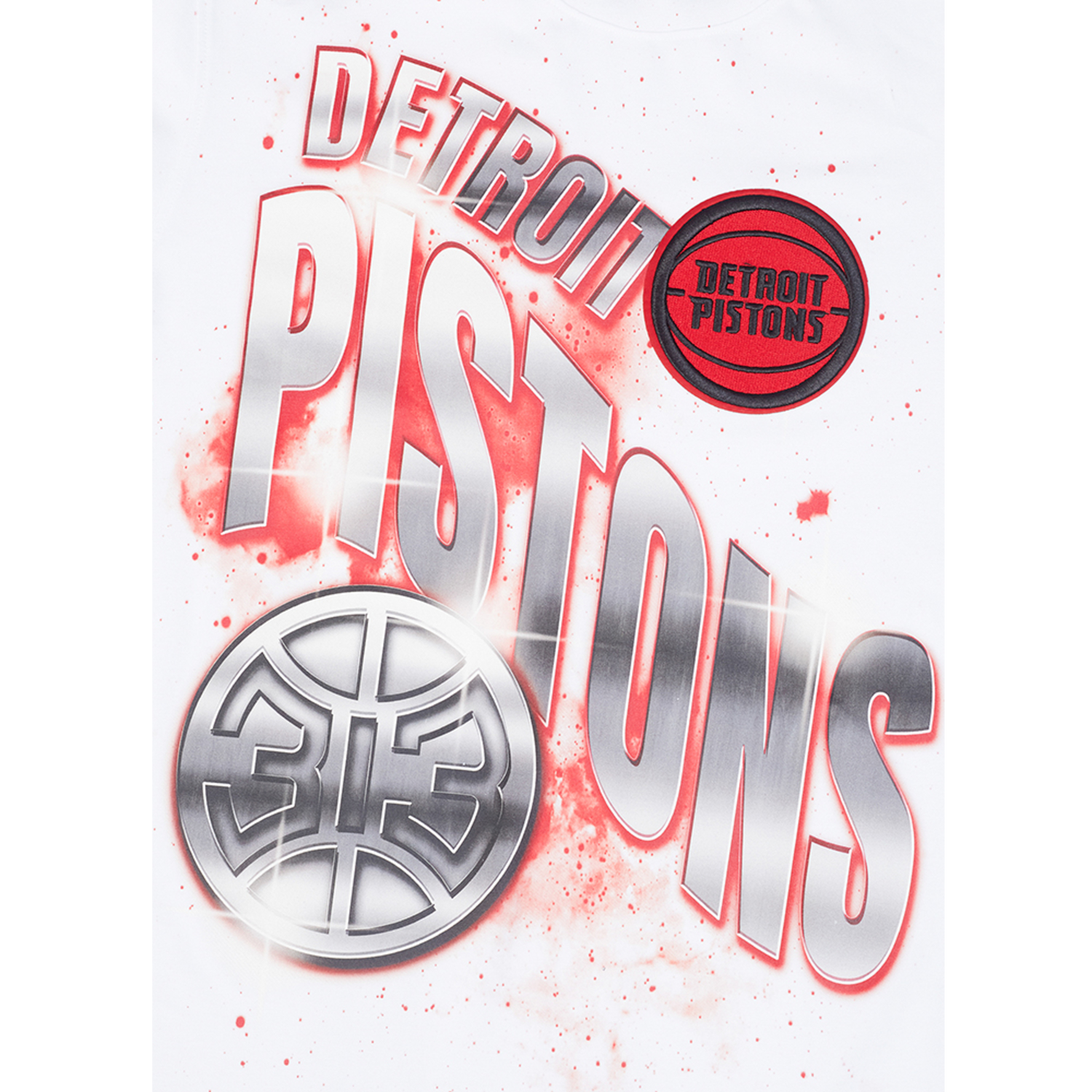 Pro Standard Pistons Red Chrome FC SS Flex T-Shirt - Men's - White