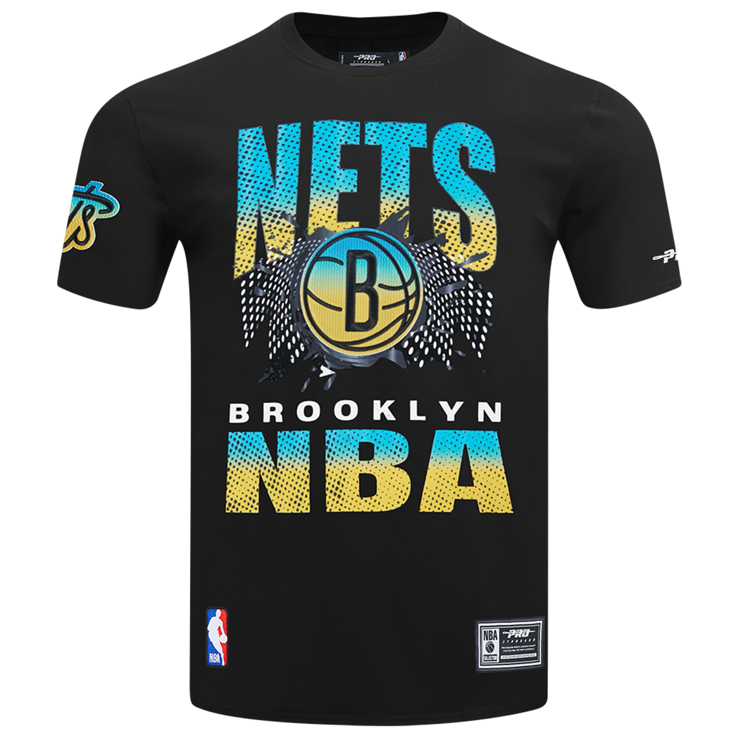 Pro Standard Brooklyn Nets Electric Blue S/S Flex T-Shirt - Men's - Black/Carolina
