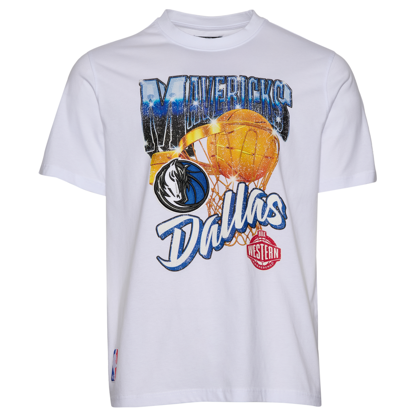 Pro Standard Mavericks Gold Hoops Short Sleeve Flex T-Shirt - Men's - White/Multi