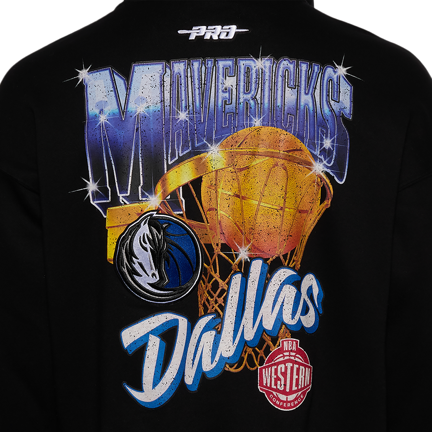 Pro Standard Mavericks Gold Hoops Pro Full-Zip Hoodie - Men's - Multi/Black