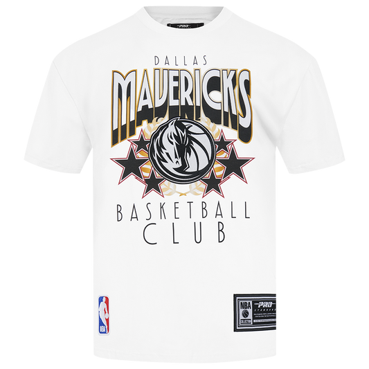 Pro Standard Mavericks Empire Pro Drop Shoulder T-Shirt - Men's - White/Multi