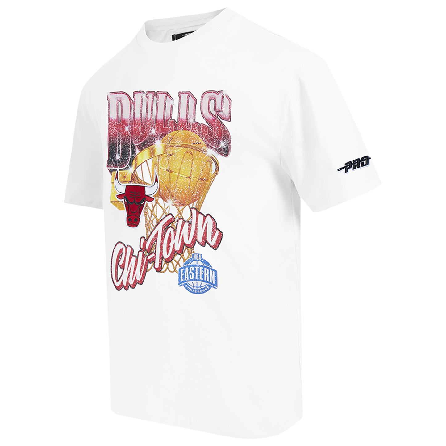 Pro Standard Bulls Gold Hoops Short Sleeve Flex T-Shirt - Men's - White/Multi