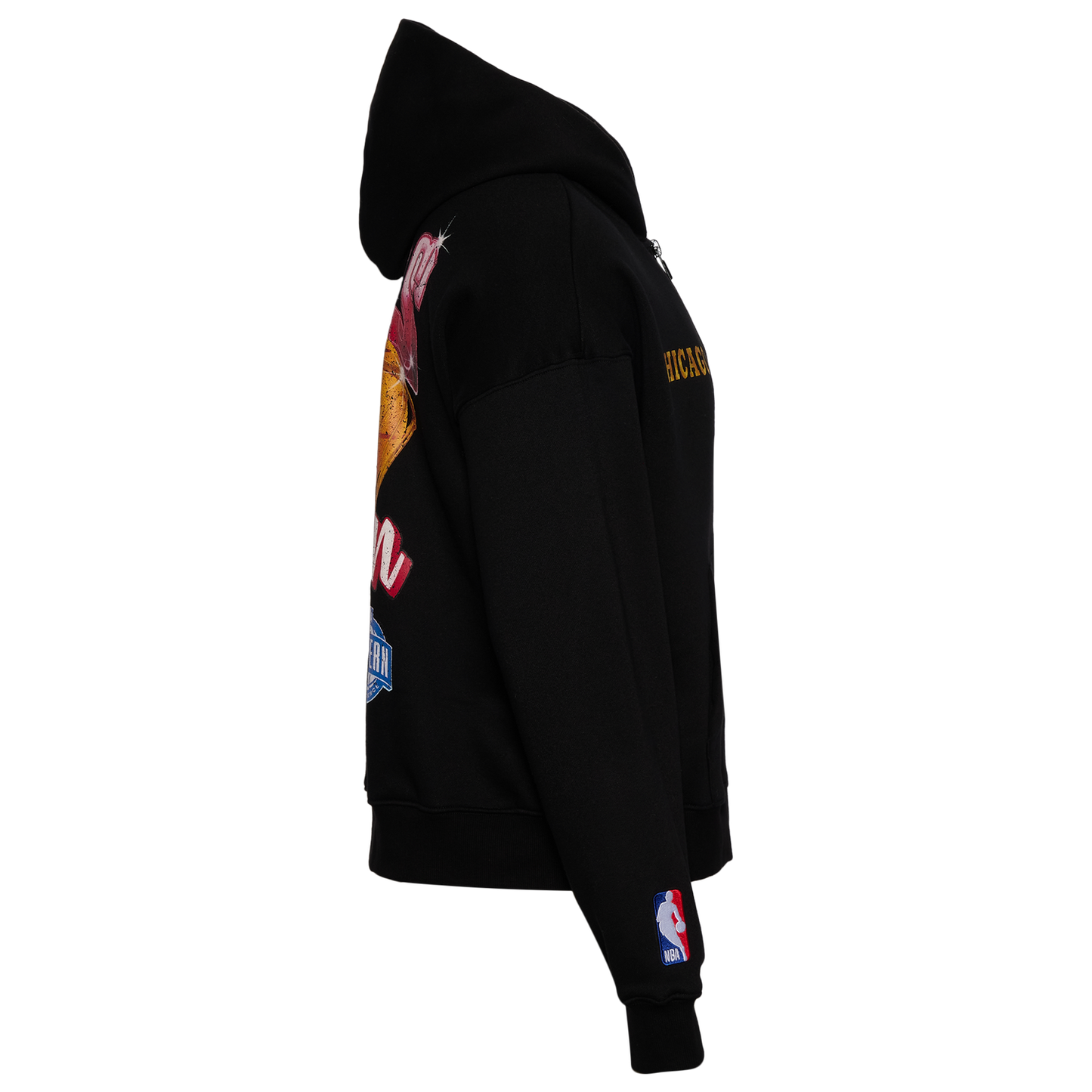 Pro Standard Bulls Gold Hoops Pro Full-Zip Hoodie - Men's - Black/Multi