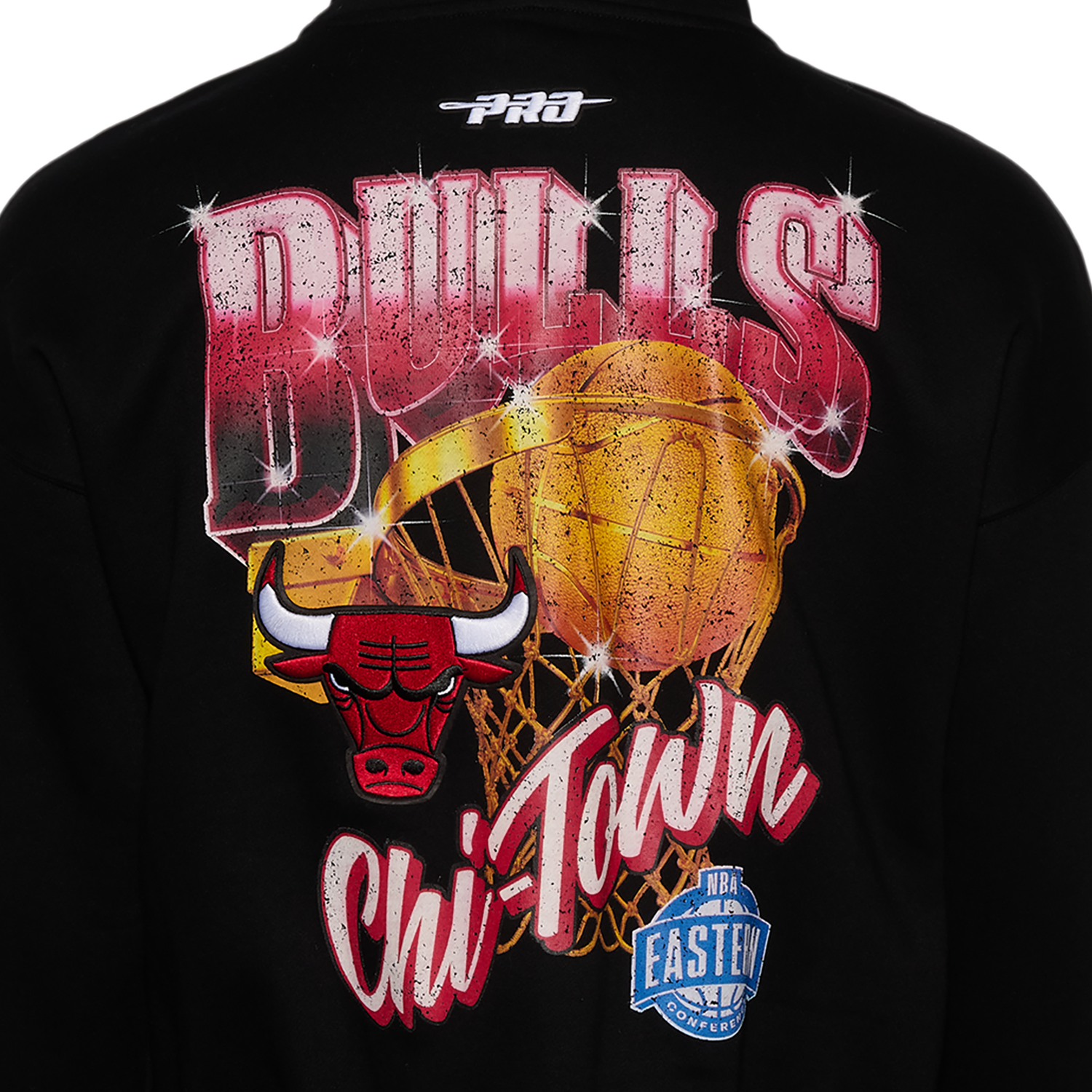 Pro Standard Bulls Gold Hoops Pro Full-Zip Hoodie - Men's - Black/Multi