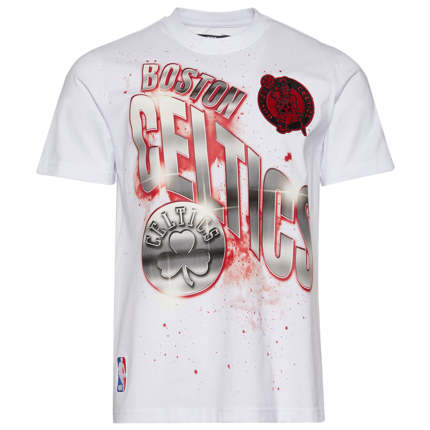 Pro Standard Celtics Red Chrome FC Short Sleeve Flex T-Shirt - Men's - White