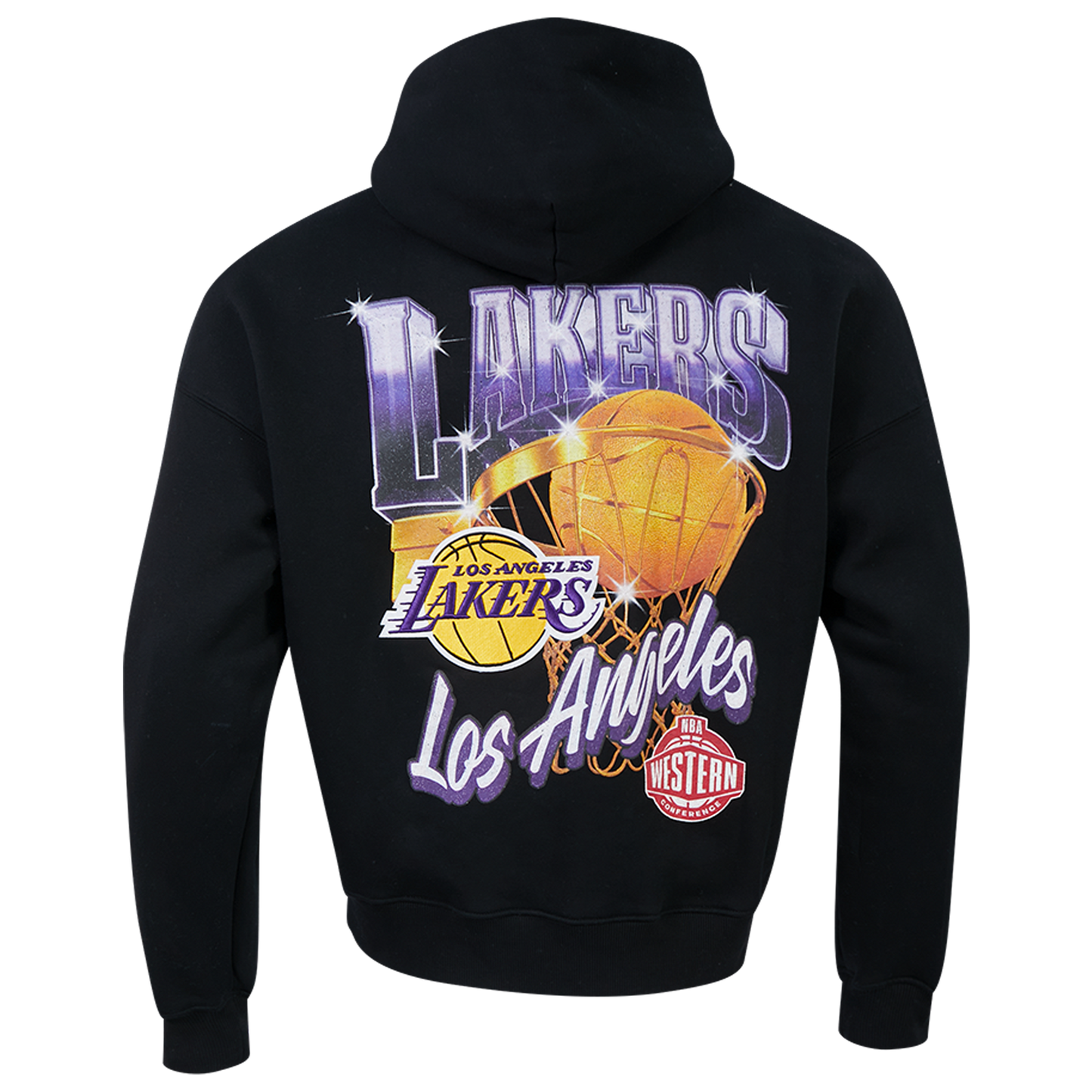 Pro Standard Lakers Gold Hoops Pro Full-Zip Hoodie - Men's - Black/Multi