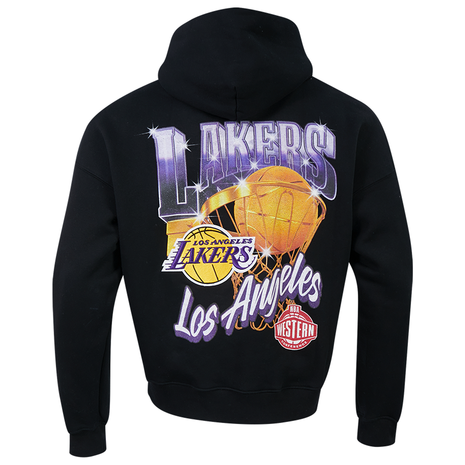 Pro Standard Lakers Gold Hoops Pro Full-Zip Hoodie - Men's - Black/Multi