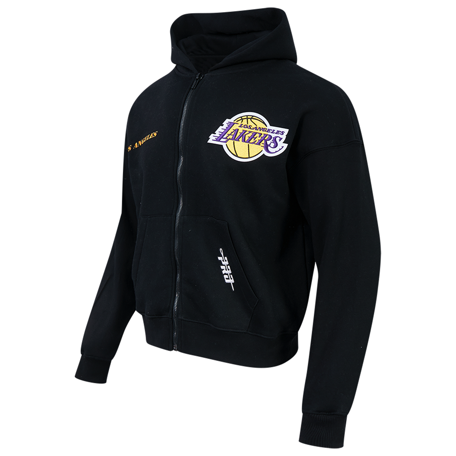 Pro Standard Lakers Gold Hoops Pro Full-Zip Hoodie - Men's - Black/Multi