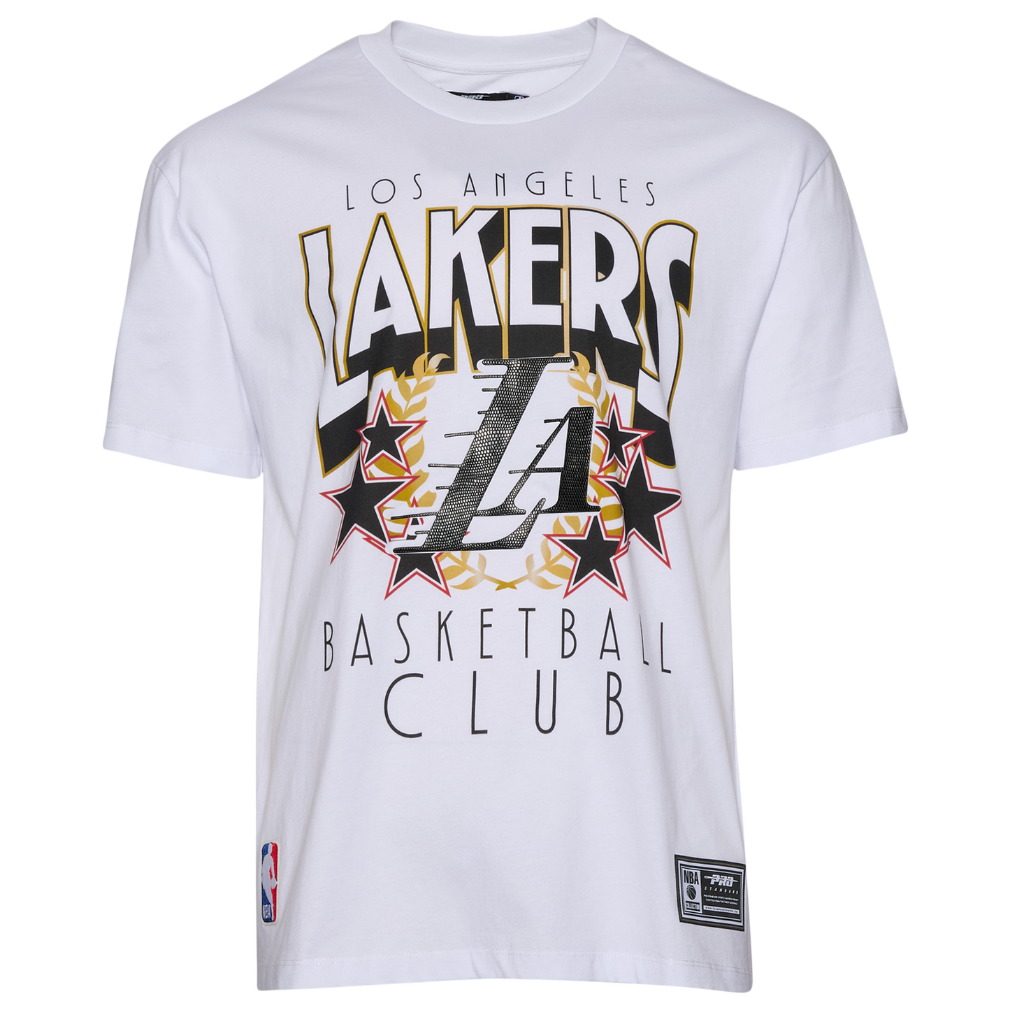 Pro Standard LA Lakers Empire Pro Drop Shoulder T-Shirt - Men's - White/Multi