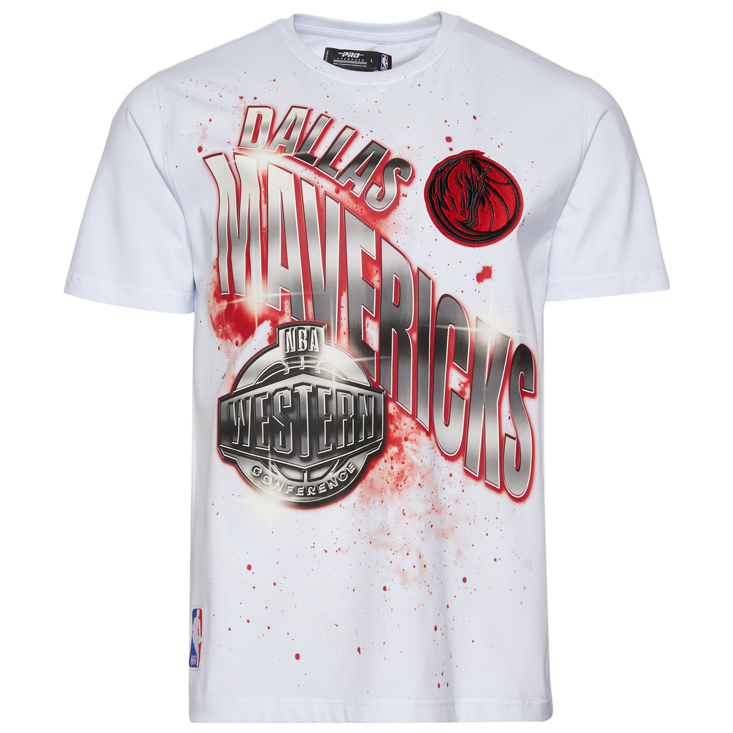 Pro Standard Mavericks Red Chrome FC SS Flex T-Shirt - Men's - White