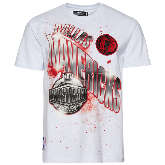 Pro Standard Mavericks Red Chrome FC SS Flex T-Shirt - Men's - White