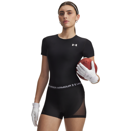 Under Armour Heatgear Og Compression Short Sleeve - Women's - Black/White