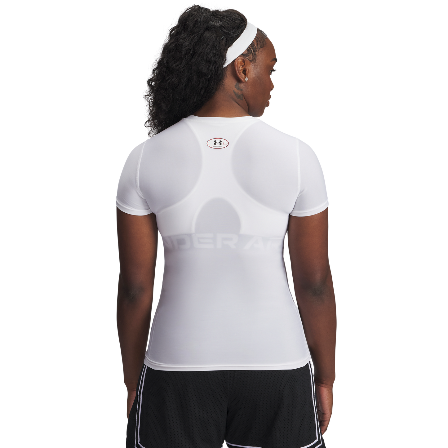 Under Armour Heatgear Og Compression Short Sleeve - Women's - Black/White (17562100)