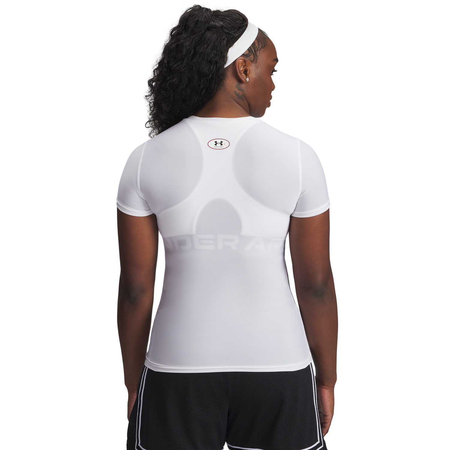 Under Armour Heatgear Og Compression Short Sleeve - Women's - Black/White (17562100)