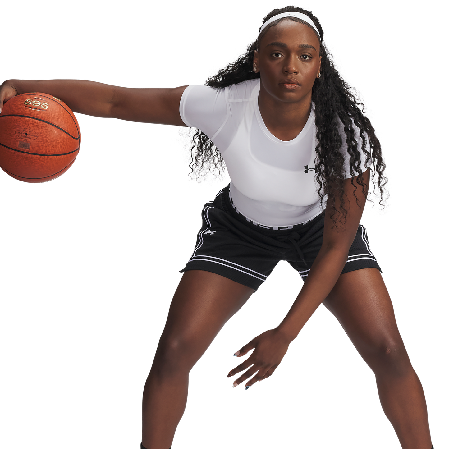 Under Armour Heatgear Og Compression Short Sleeve - Women's - Black/White (17562100)