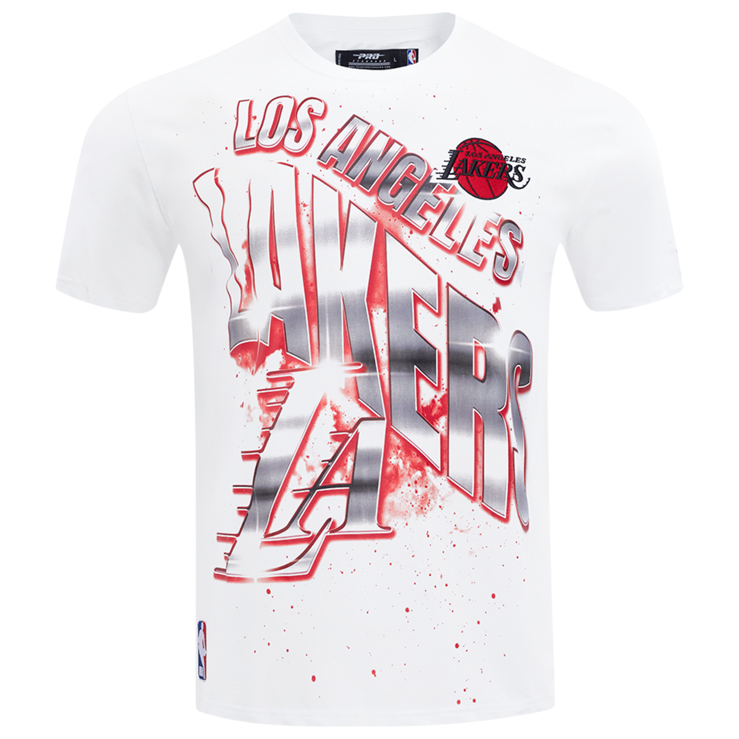 Pro Standard Lakers Red Chrome FC SS Flex T-Shirt - Men's - White