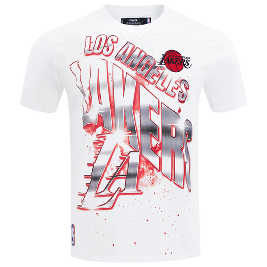 Pro Standard Lakers Red Chrome FC SS Flex T-Shirt - Men's - White