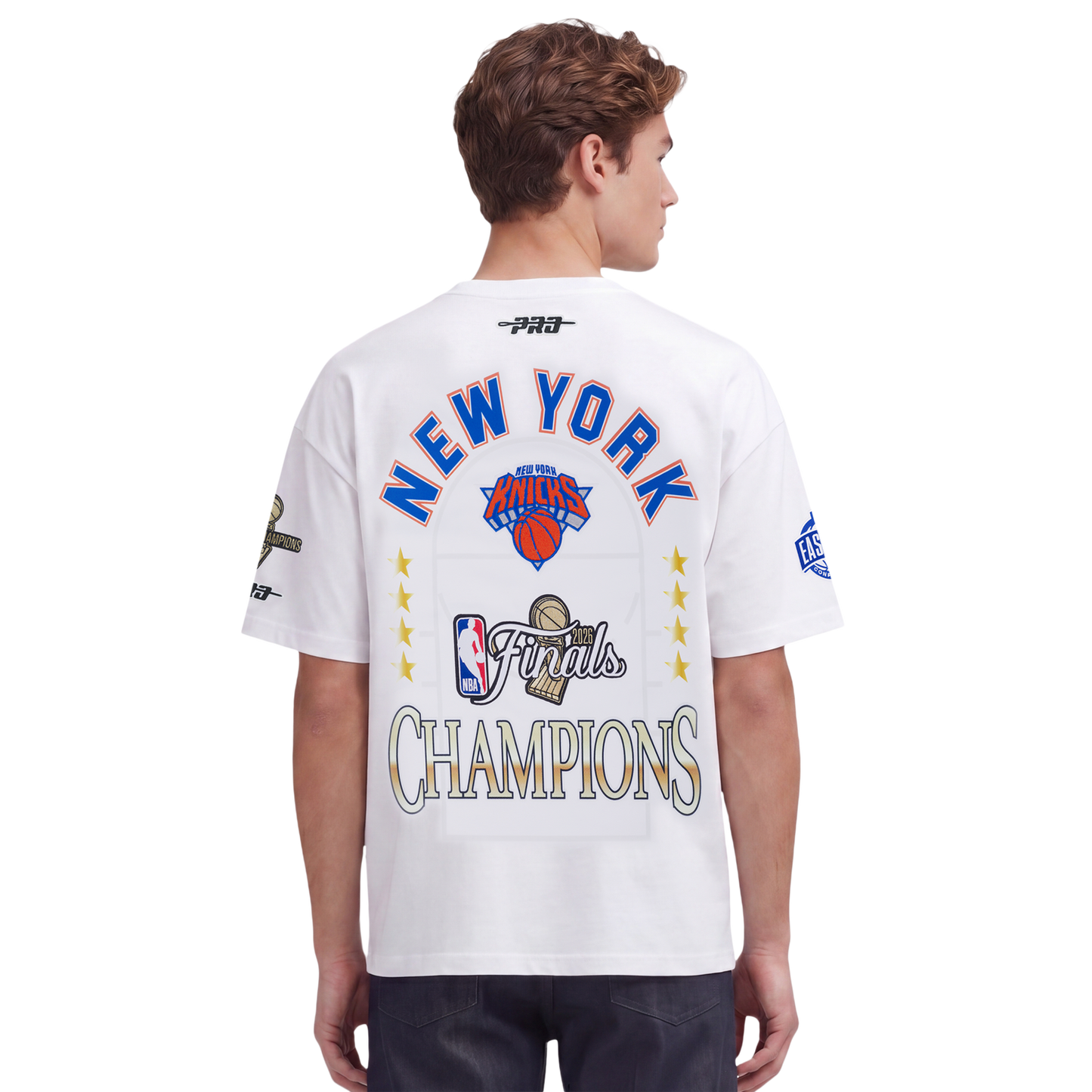 Pro Standard Knicks NBA Finals 2026 CJ Drop Shoulder T-Shirt - Men's - White