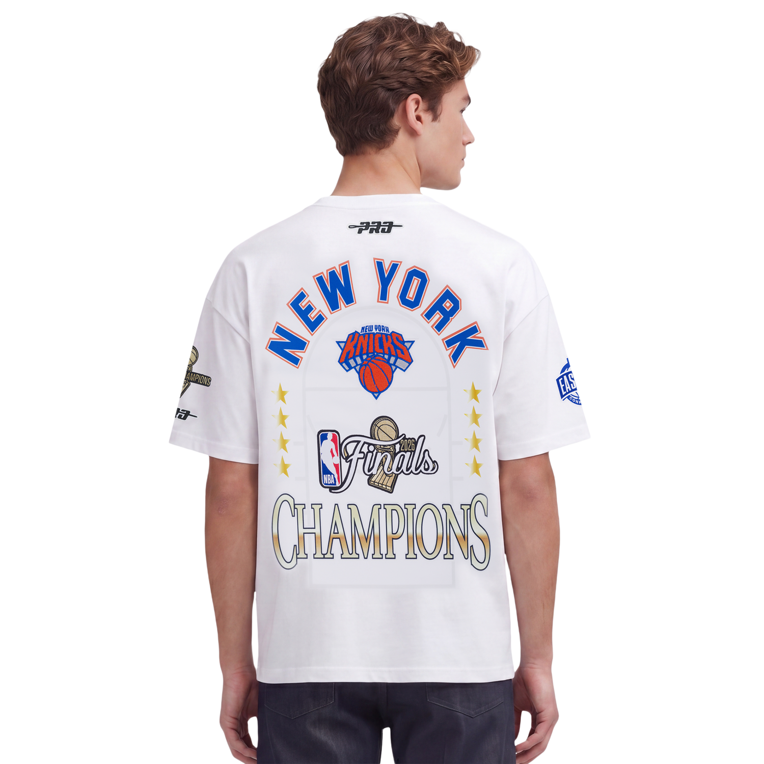 Pro Standard Knicks NBA Finals 2026 CJ Drop Shoulder T-Shirt - Men's - White
