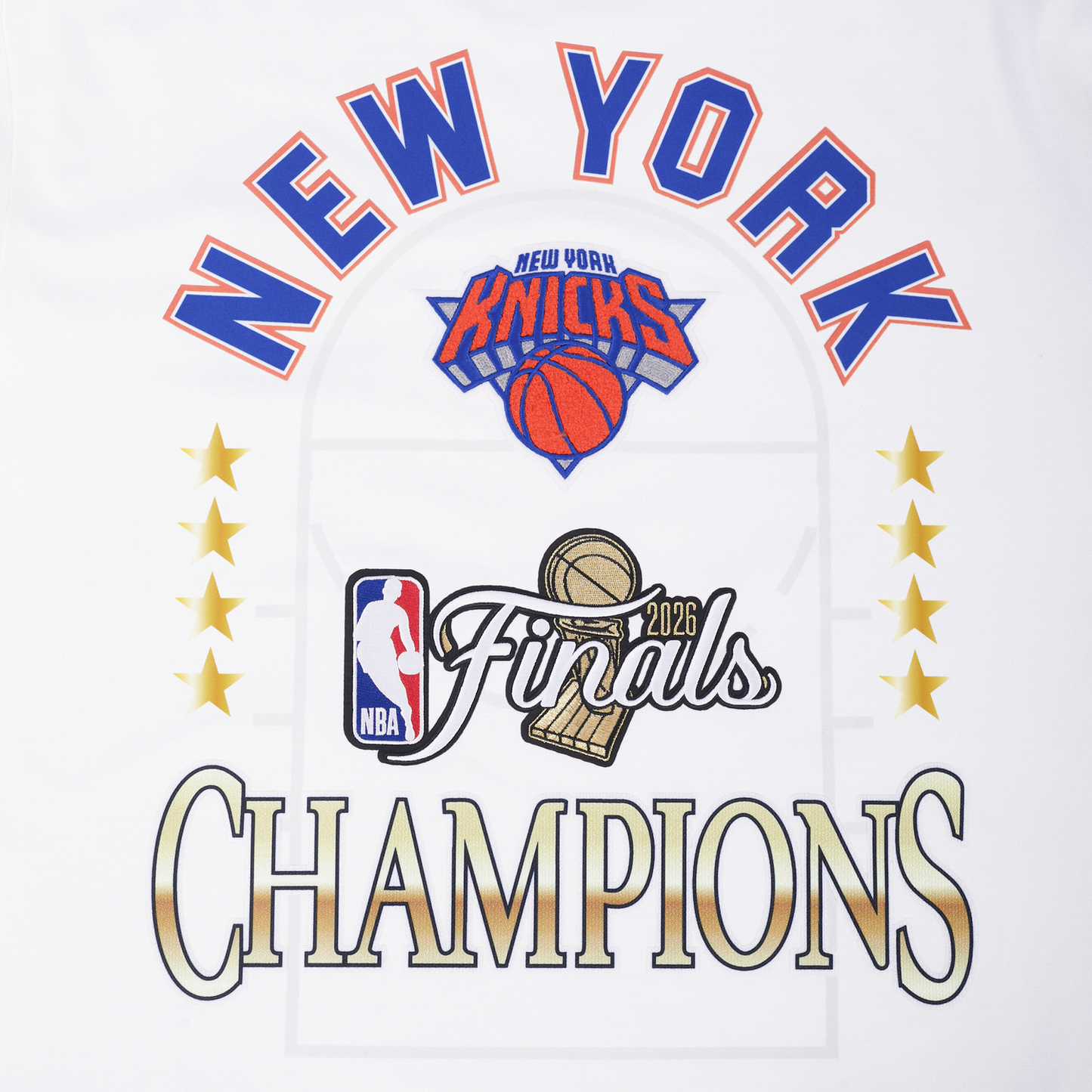 Pro Standard Knicks NBA Finals 2026 CJ Drop Shoulder T-Shirt - Men's - White
