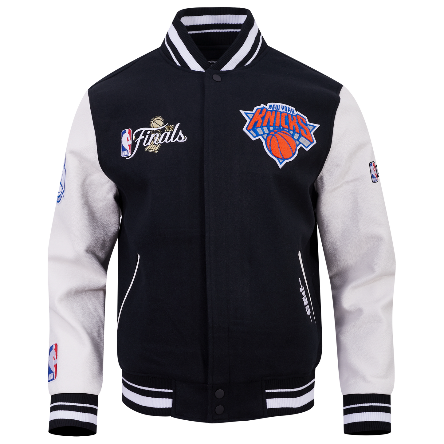 Pro Standard Knicks NBA Finals 2026 Rib Wool Varsity Jacket - Men's - Black