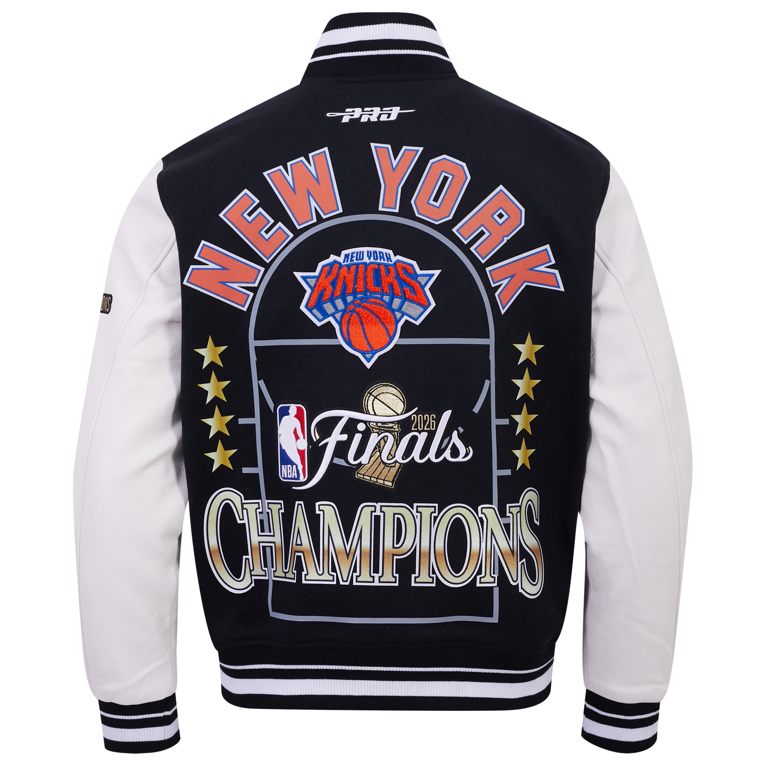 Pro Standard Knicks NBA Finals 2026 Rib Wool Varsity Jacket - Men's - Black