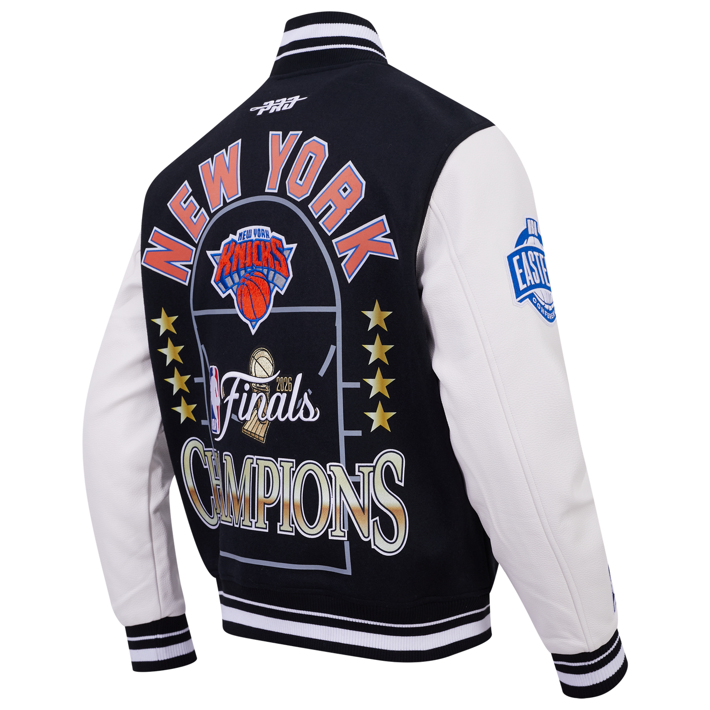 Pro Standard Knicks NBA Finals 2026 Rib Wool Varsity Jacket - Men's - Black