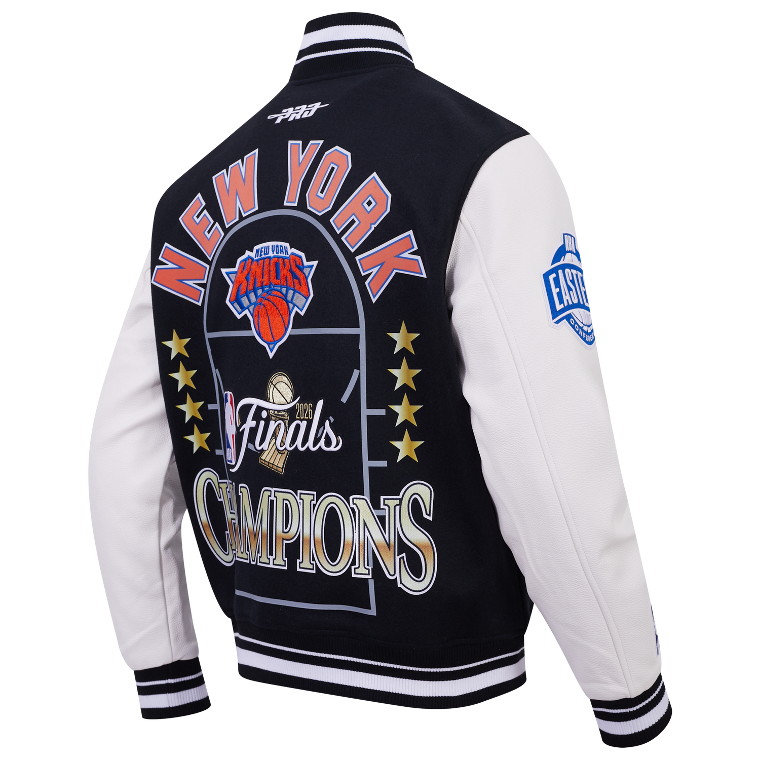 Pro Standard Knicks NBA Finals 2026 Rib Wool Varsity Jacket - Men's - Black