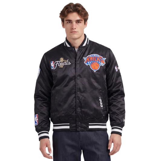 Pro Standard Knicks NBA Finals 2026 Pro Satin YD Rib Jacket - Men's - Black