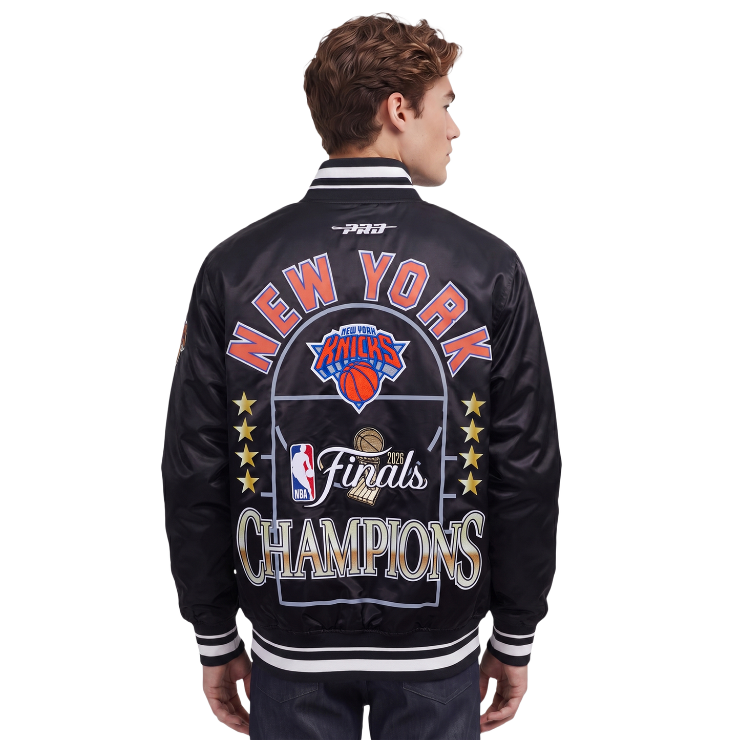 Pro Standard Knicks NBA Finals 2026 Pro Satin YD Rib Jacket - Men's - Black