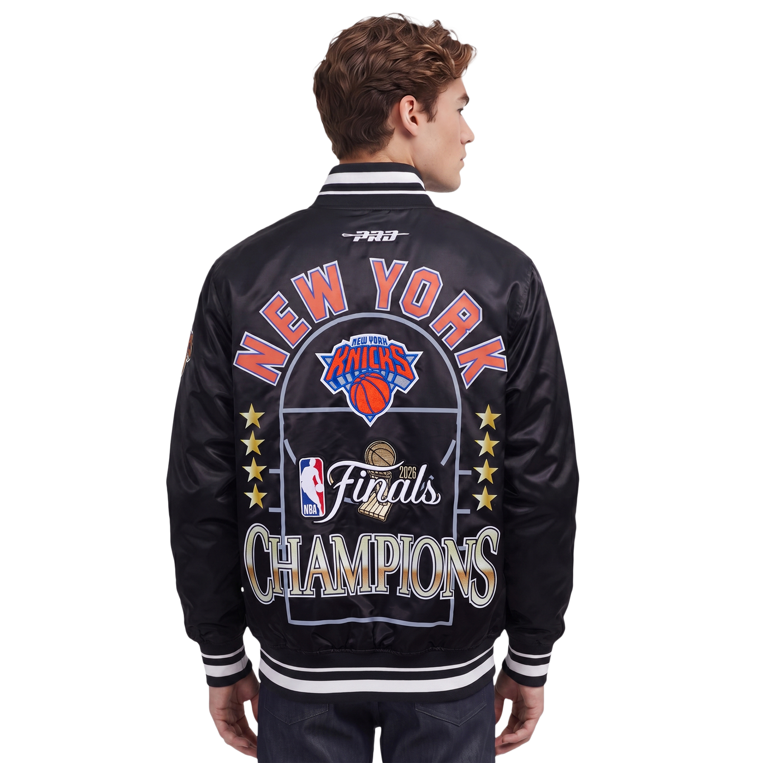 Pro Standard Knicks NBA Finals 2026 Pro Satin YD Rib Jacket - Men's - Black
