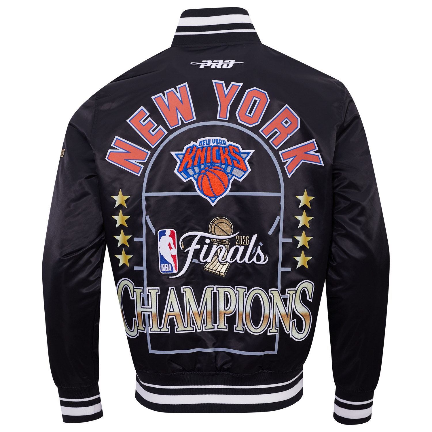 Pro Standard Knicks NBA Finals 2026 Pro Satin YD Rib Jacket - Men's - Black