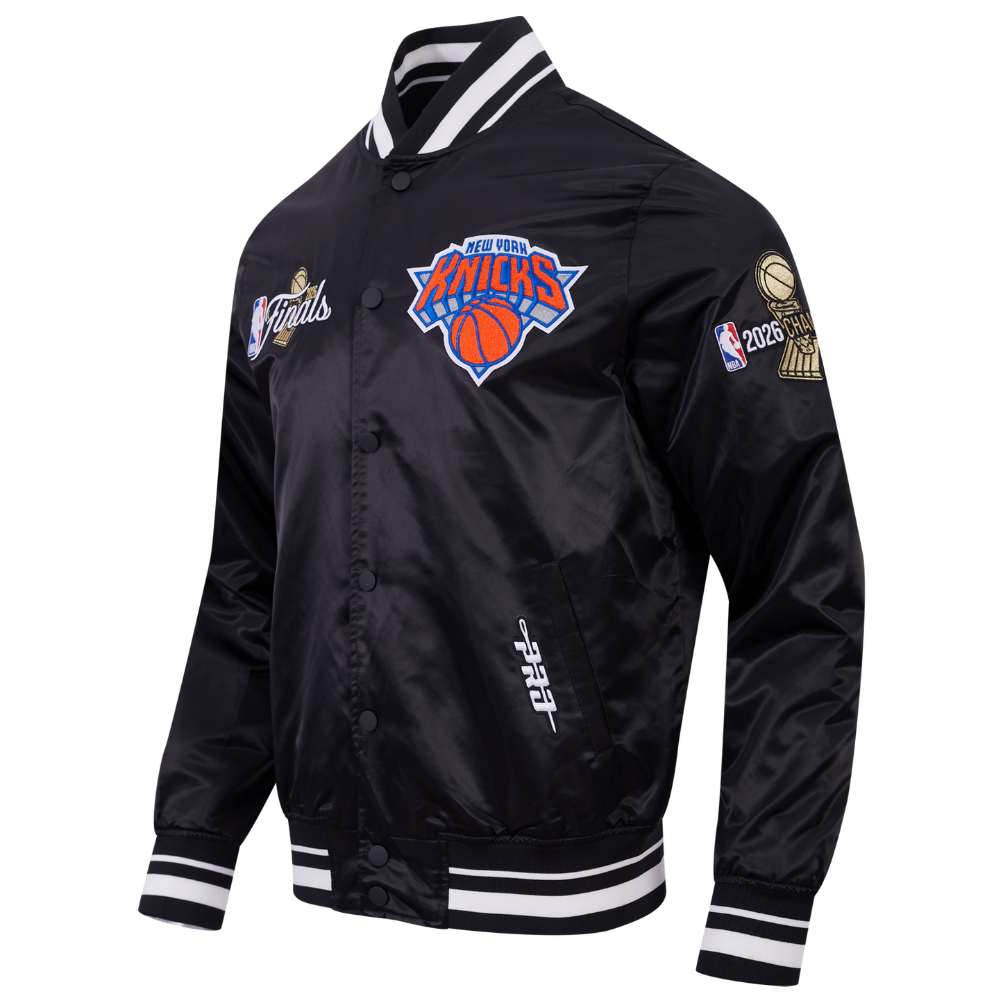 Pro Standard Knicks NBA Finals 2026 Pro Satin YD Rib Jacket - Men's - Black