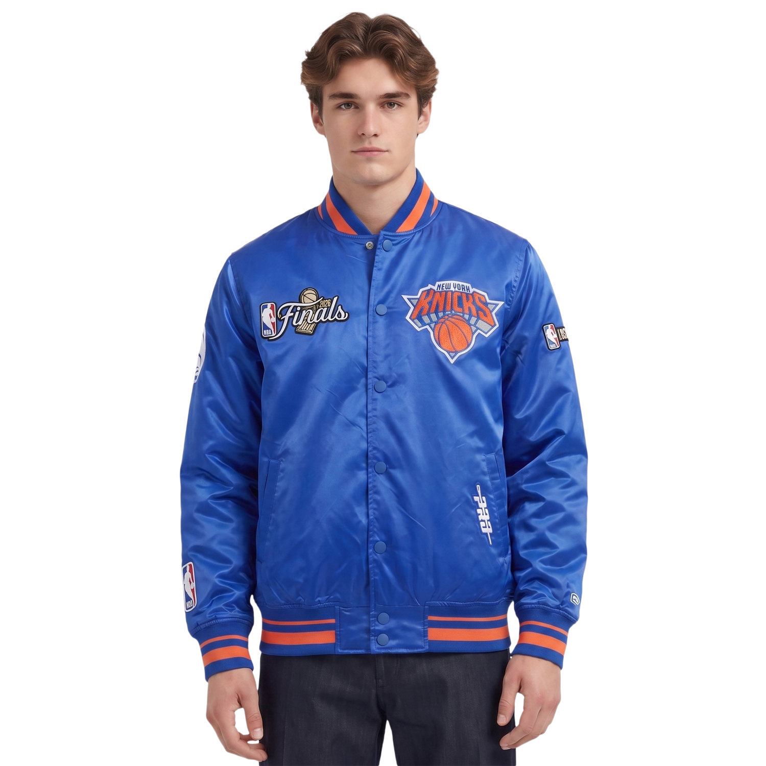 Pro Standard Knicks NBA Finals 2026 Pro Satin YD Rib Jacket - Men's - Blue