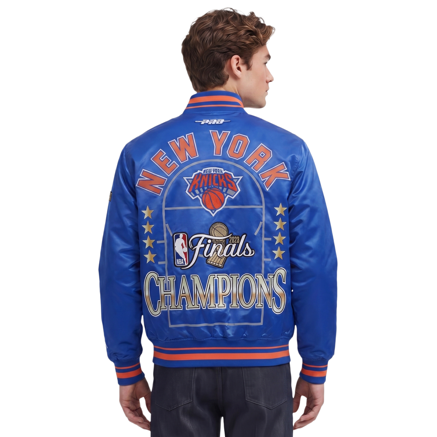 Pro Standard Knicks NBA Finals 2026 Pro Satin YD Rib Jacket - Men's - Blue