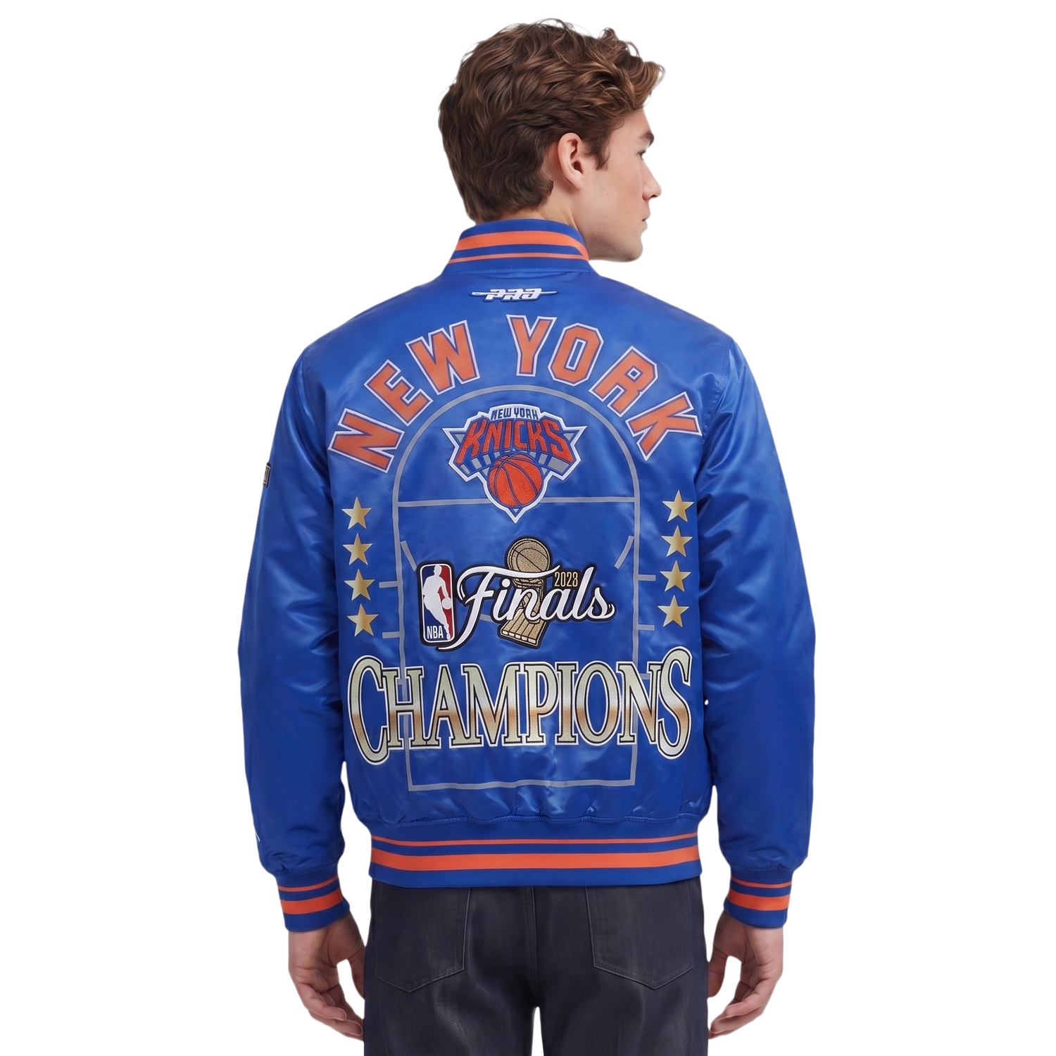 Pro Standard Knicks NBA Finals 2026 Pro Satin YD Rib Jacket - Men's - Blue