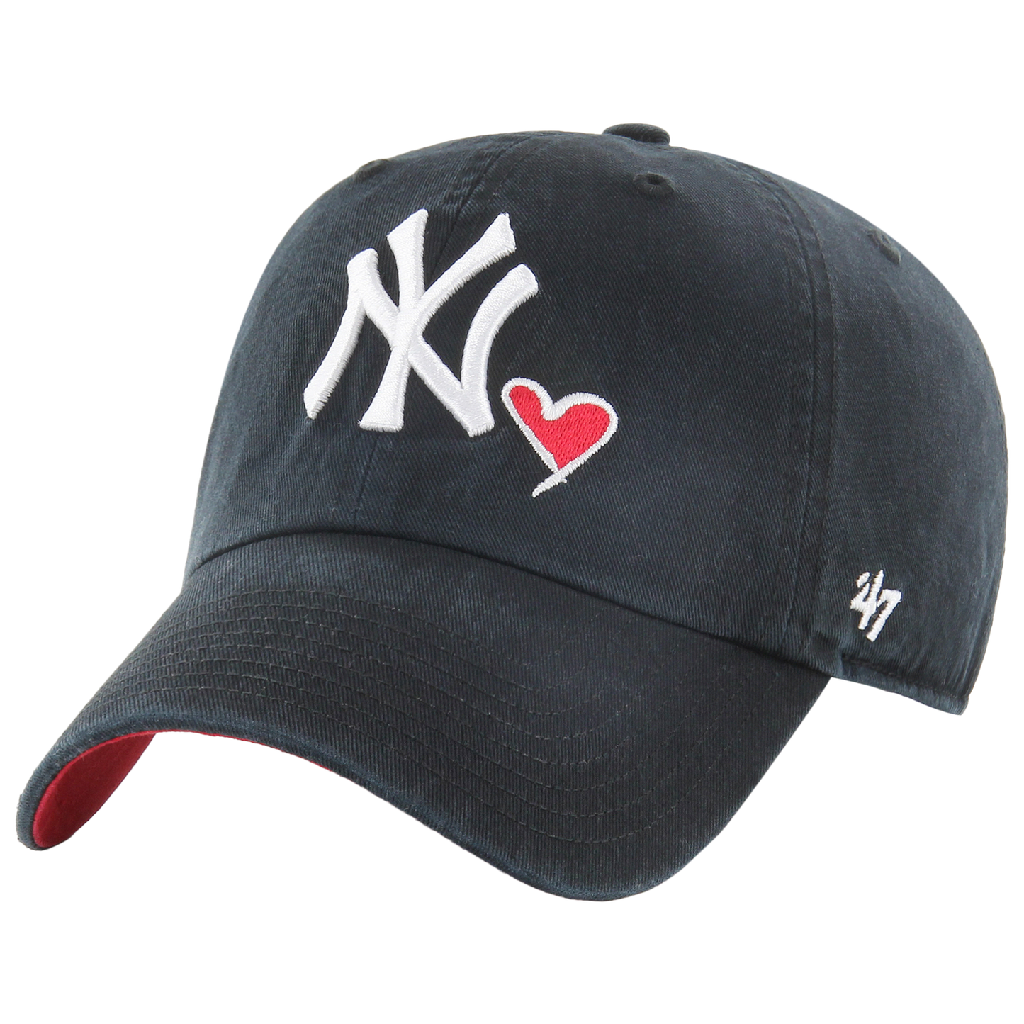 47 Brand Yankees Icon Clean Up Cap - Men's - Black/White
