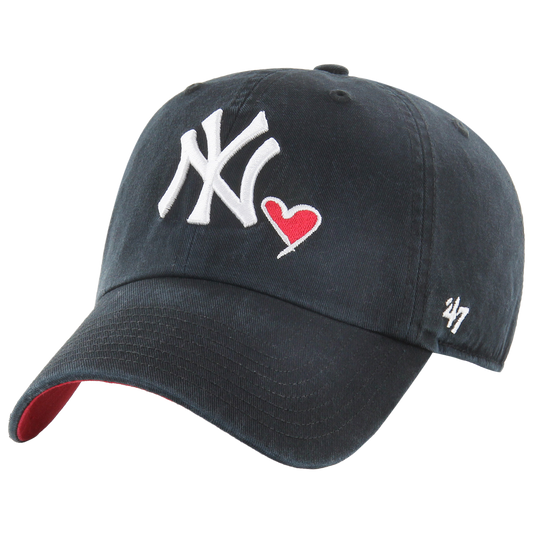 47 Brand Yankees Icon Clean Up Cap - Men's - Black/White
