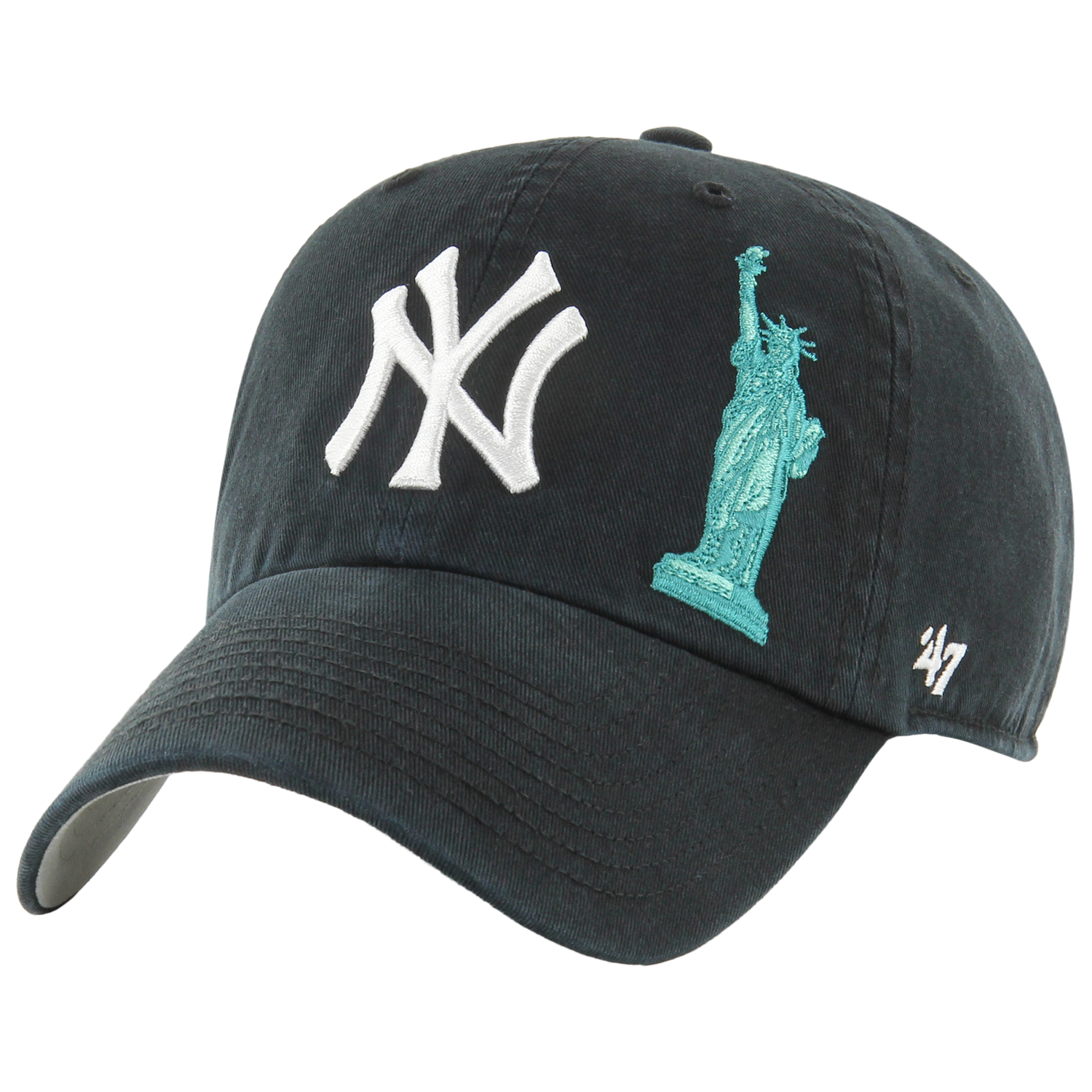 47 Brand Yankees City Icon Clean Up Cap - Men's - Black/White