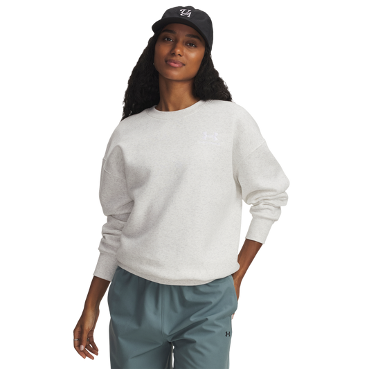 Under Armour Essential Flc OS Crew - Women's - Distant Gray/White