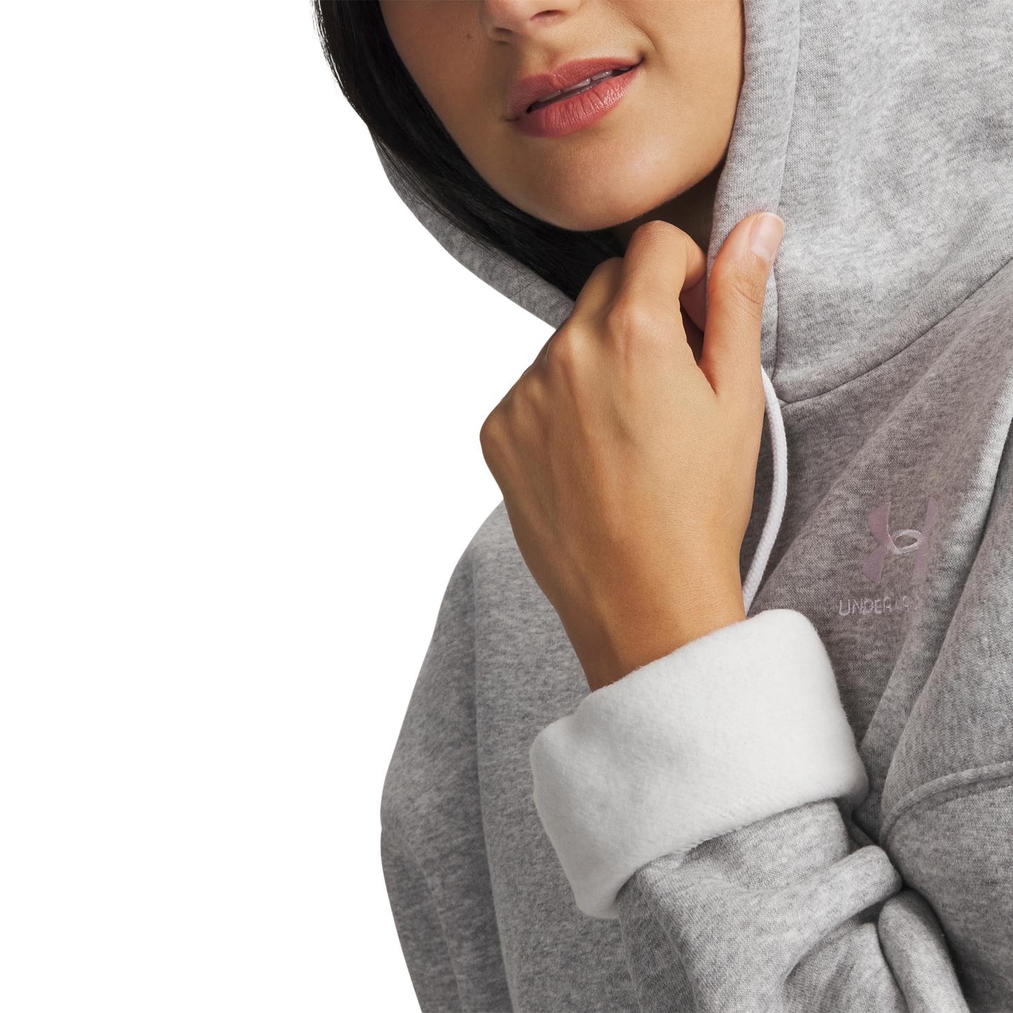 Under Armour Icon Fleece Oversized Hoodie - Women's - Mod Gray/White